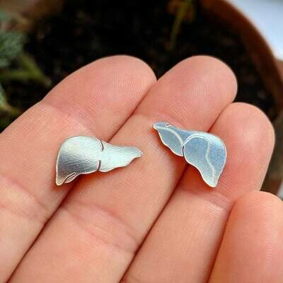 Anatomical Element Liver Earrings