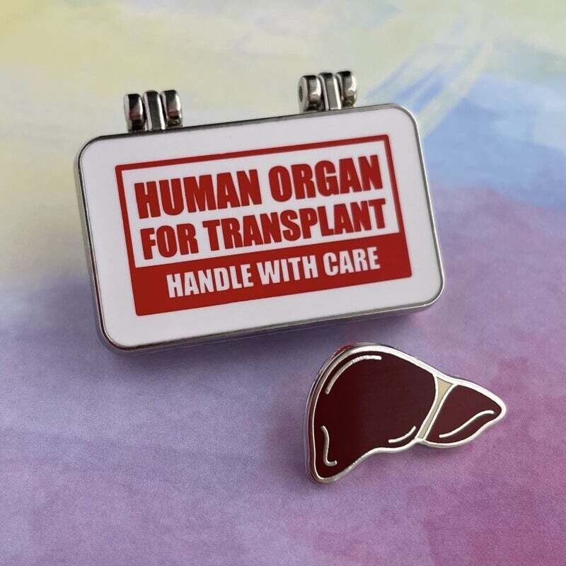 Organs on Ice Pin - Liver (Human Organ for Transplant Pin)