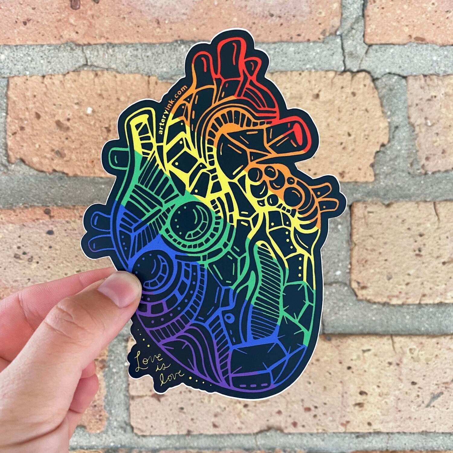 "Love is Love" Pride Heart Vinyl Sticker