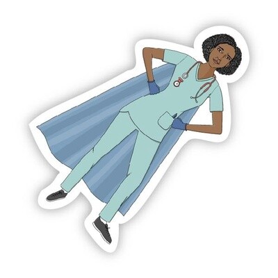 Superhero  Nurse Sticker