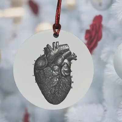 Vintage Anatomical Heart Ornament