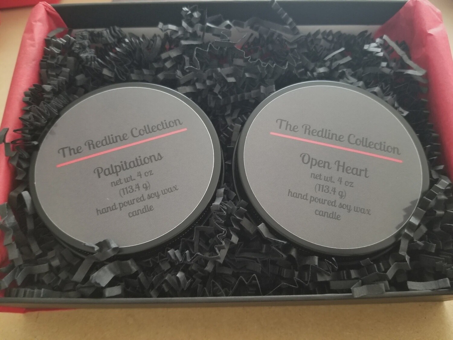 The Redline Collection Candle 2 pack (Get both scents Open Heart &amp; Palpitations)
