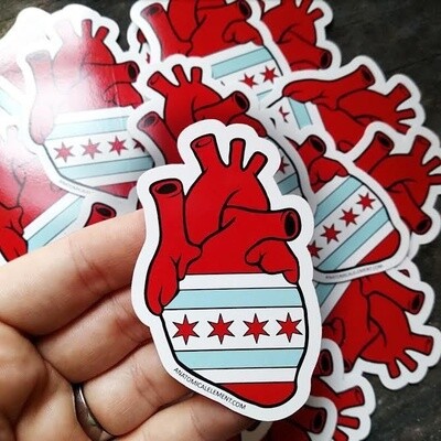 CHICAGO Heart Sticker