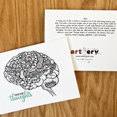 You're In My Thoughts Brain Card