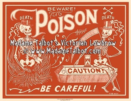 Red Poison Label Poster