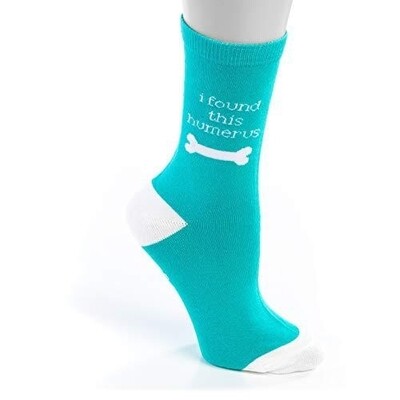 Mid Calf Cut Unisex Socks – "I Found This Humerus" Nurse Socks – Premium Quality Cotton & Spandex – Comfortable & Lightweight