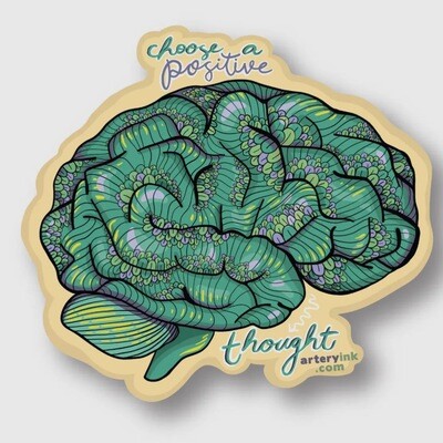 Choose A Positive Thought Brain Sticker