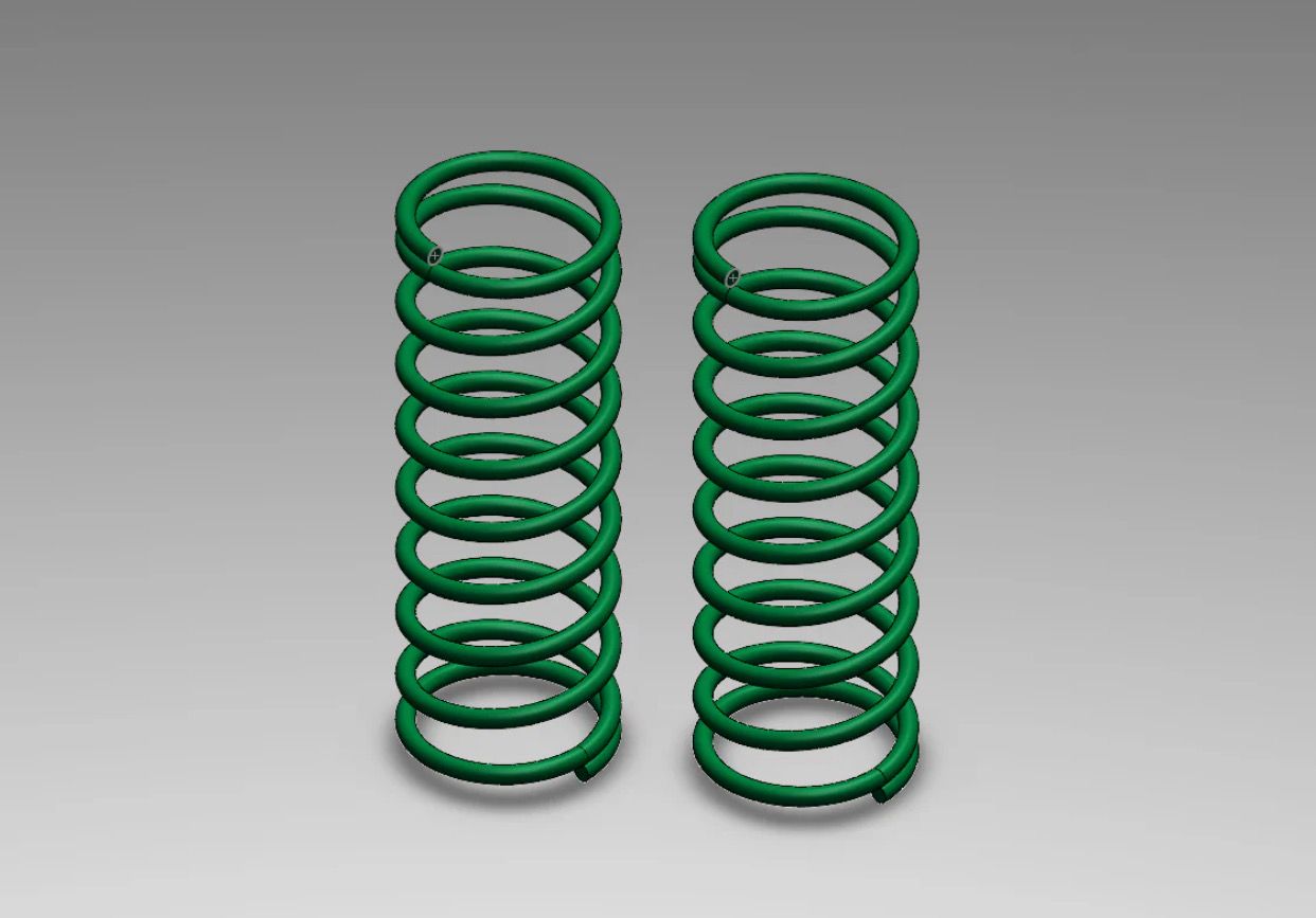 R1WURKS DC1 V1 Short Damper Spring Pair - Green 6lb
