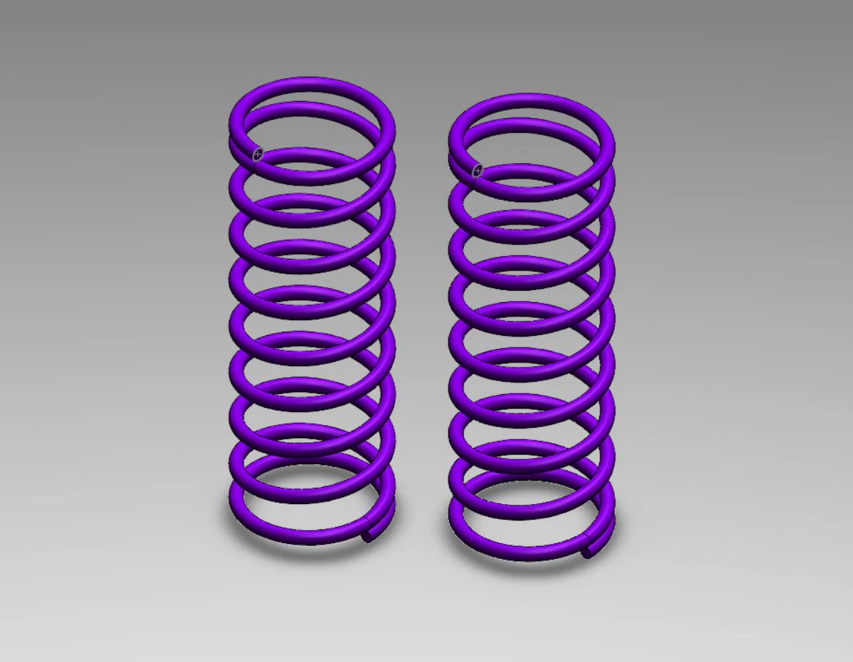 R1WURKS DC1 V1 Short Damper Spring Pair - Purple 7lb
