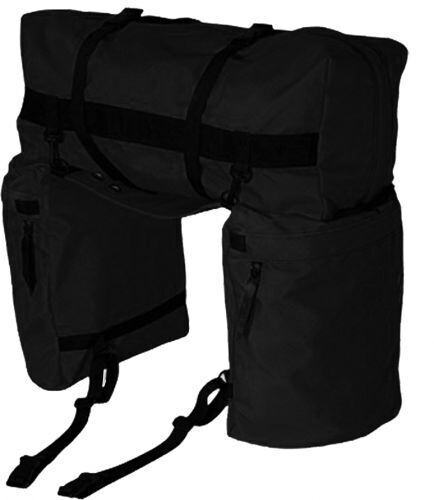 Nylon Oversized Saddle and Cantle Bag, Color: Black