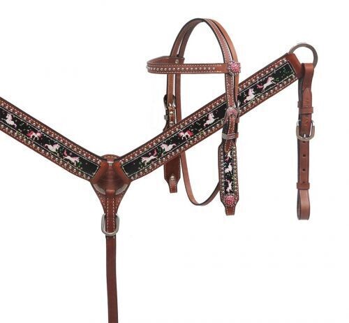 PONY SIZE Unicorn Headstall & Breast Collar Set PONY SIZE Unicorn Headstall & Breast Collar Set