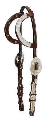 Engraved Silver Show Headstall - CLEARANCE