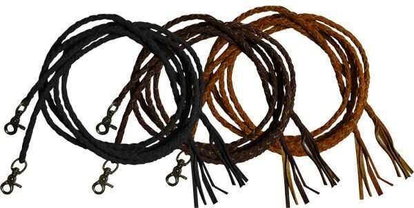 Braided Leather Split Reins 6.5ft