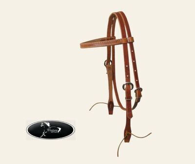 Harness Leather Browband Headstall - Work Range