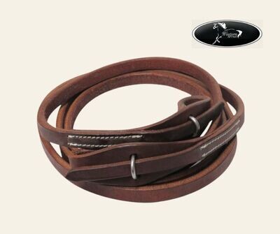 8ft Oiled Roping Reins with Quick Change Bit Ends - Work Range