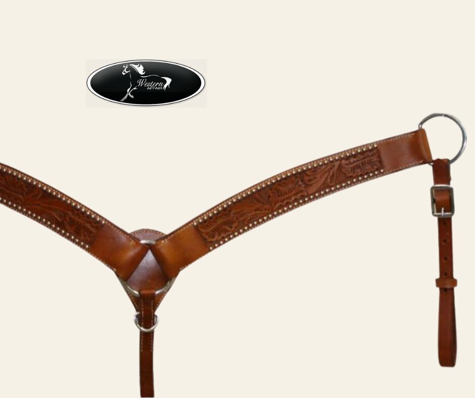 Floral Tooled Breast Collar