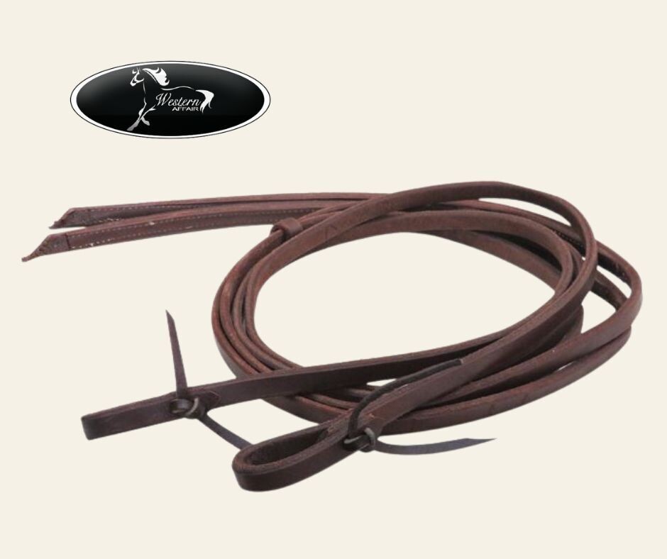 Heavy Oiled Harness Leather Weighted Split Reins - Work Range