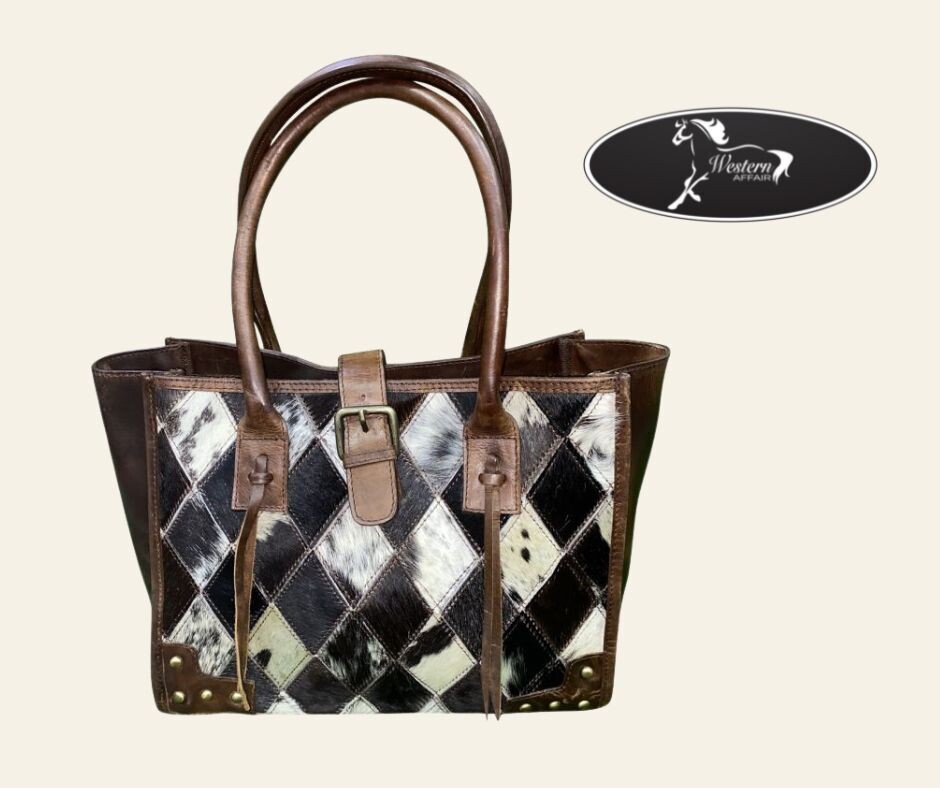 Klassy Cowgirl Patchwork Cowhide & Leather Bag Klassy Cowgirl Patchwork Cowhide & Leather Bag