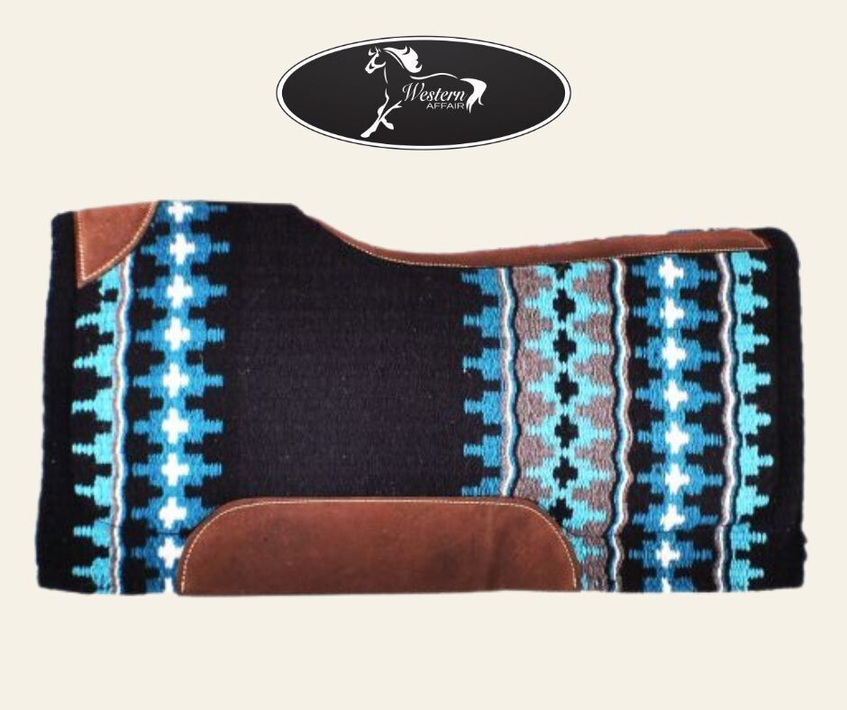 Black and Turquoise Saddle Pad