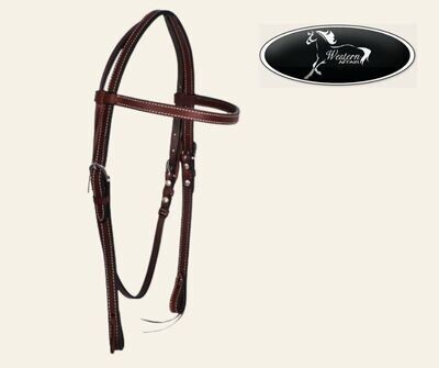 ​Browband Stitched Leather Headstall