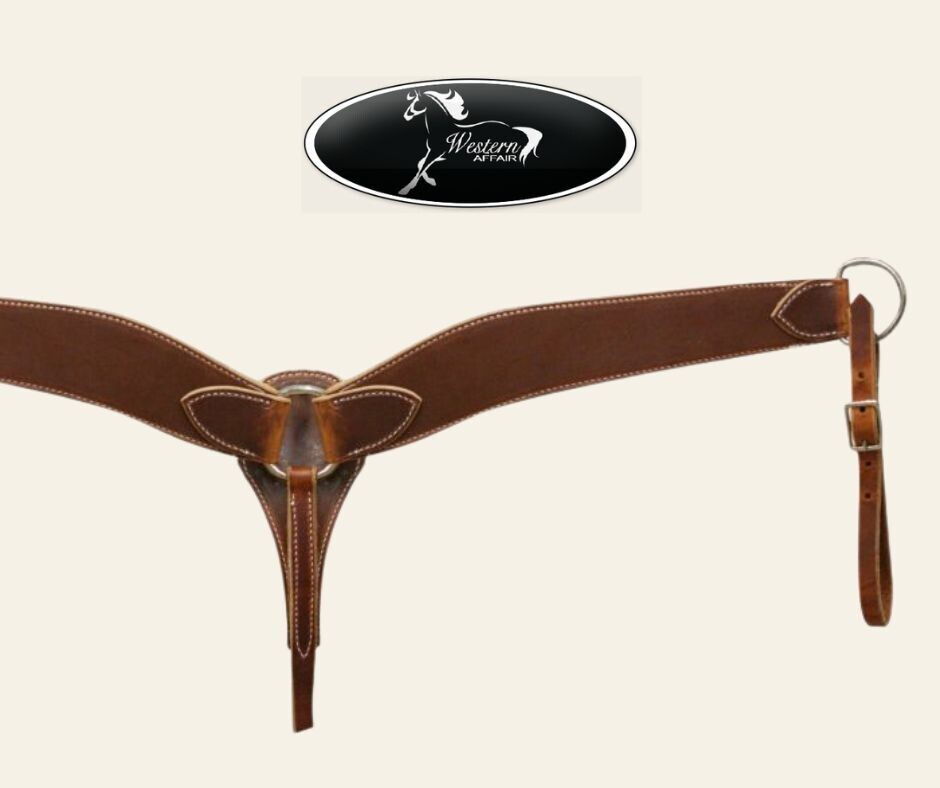 Heavy Duty Double Stitched Leather Breast Collar - Work Range