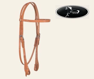 Argentina Cowhide Harness Leather Browband Headstall