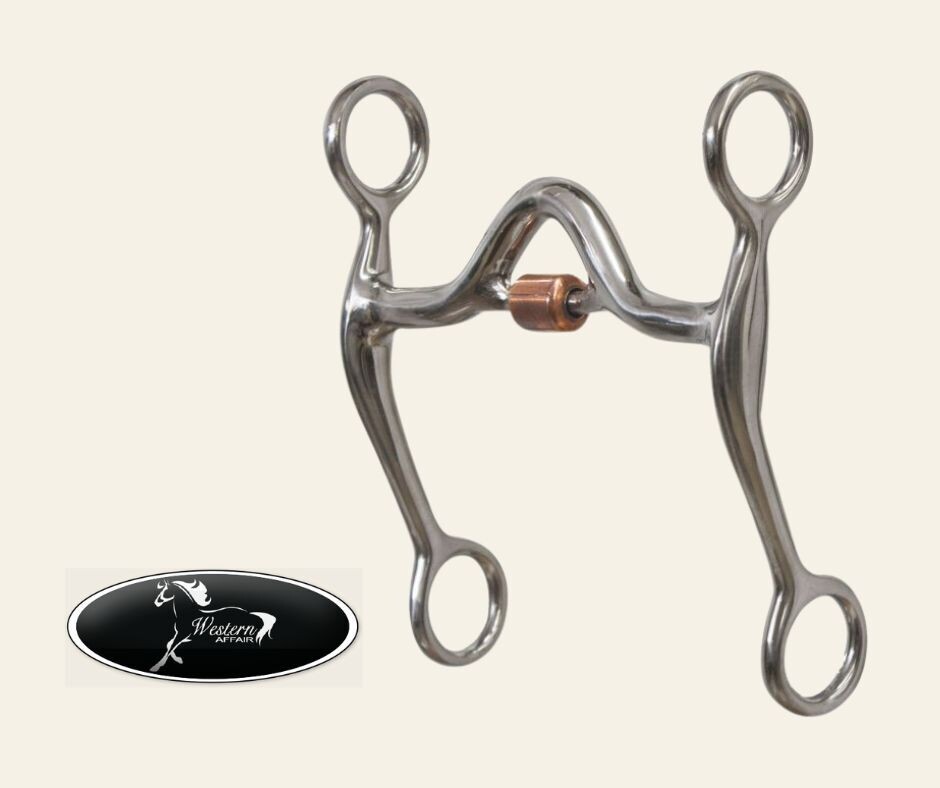 SS Curb Bit with Copper Roller Port