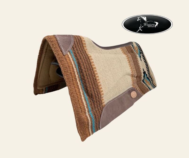 ​36&quot; x 34&quot; Tan Wool Top/Felt Bottom Pad with Gel Inserts