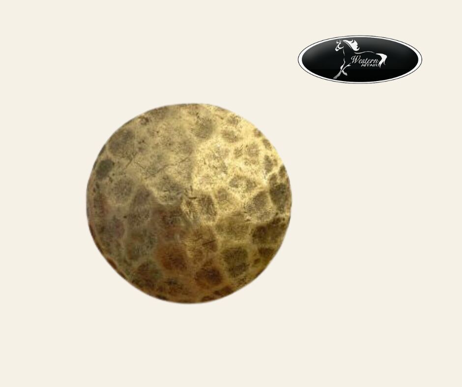 ​Gold Tone Hammered Concho