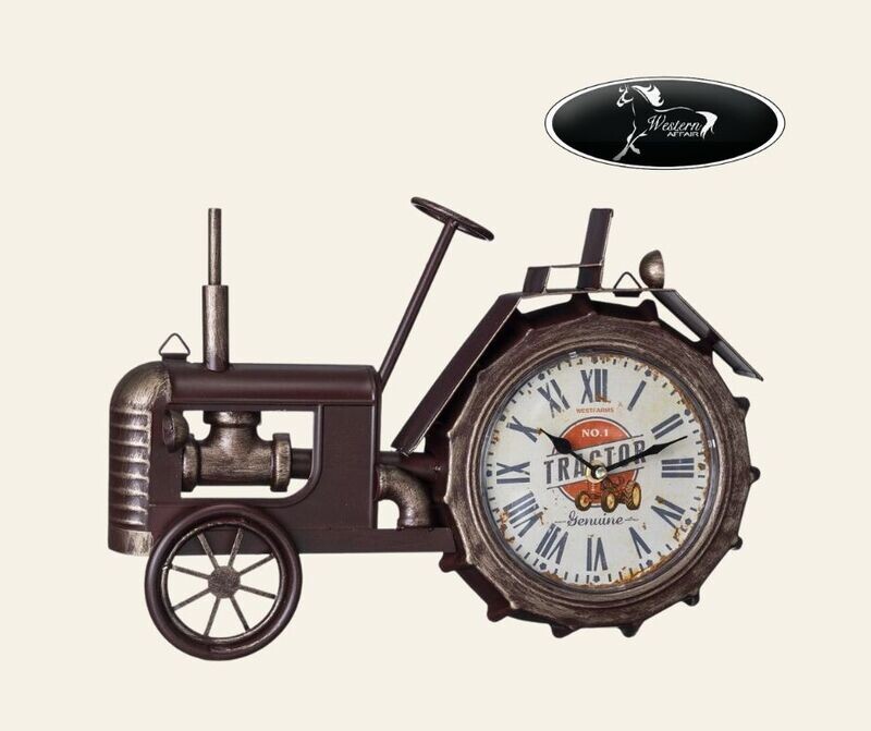 Bronze Tractor Wall Clock