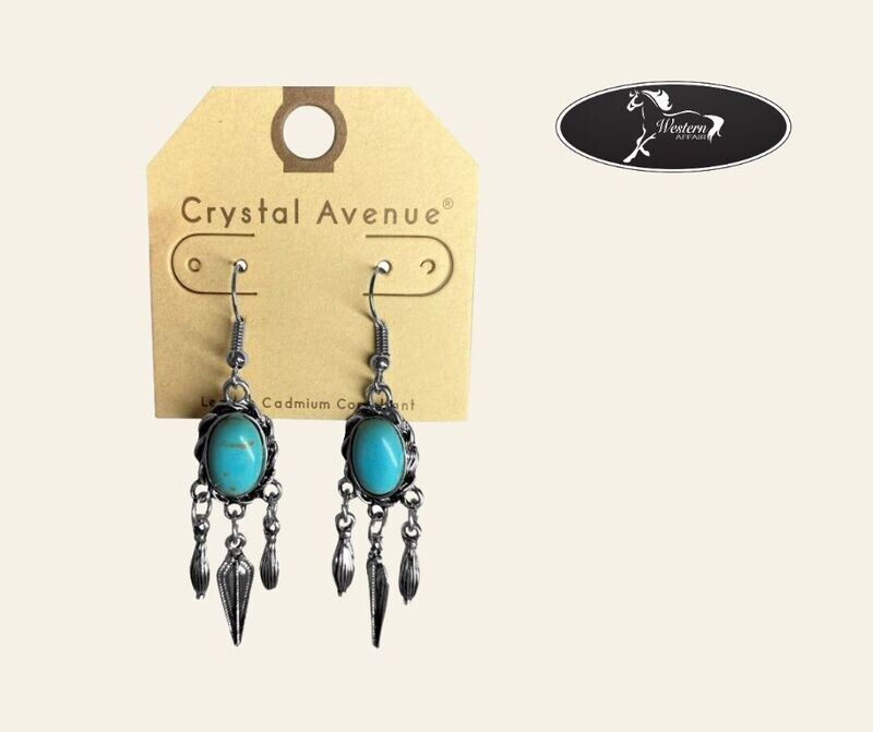 Turquoise Stone Dangle Earrings
