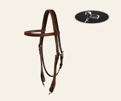 Stitched Leather Headstall