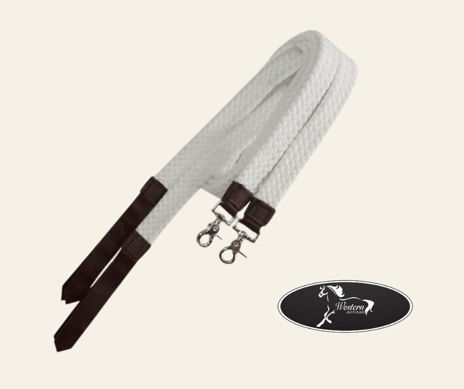 White Cotton Split Reins