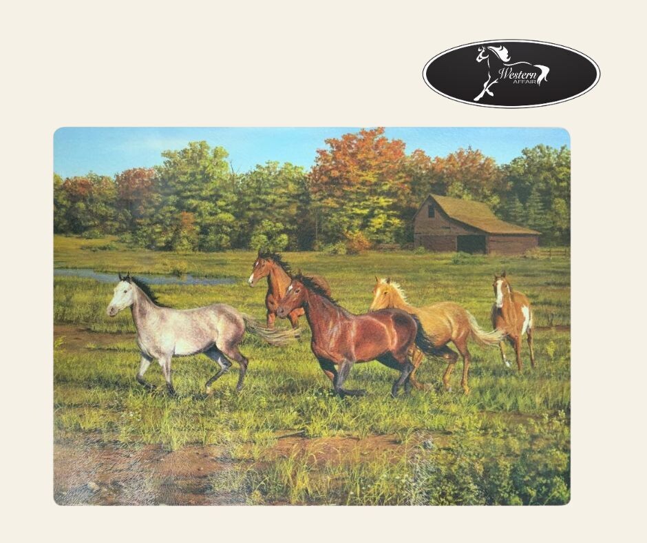 Tempered Glass Cutting Board - Running Free