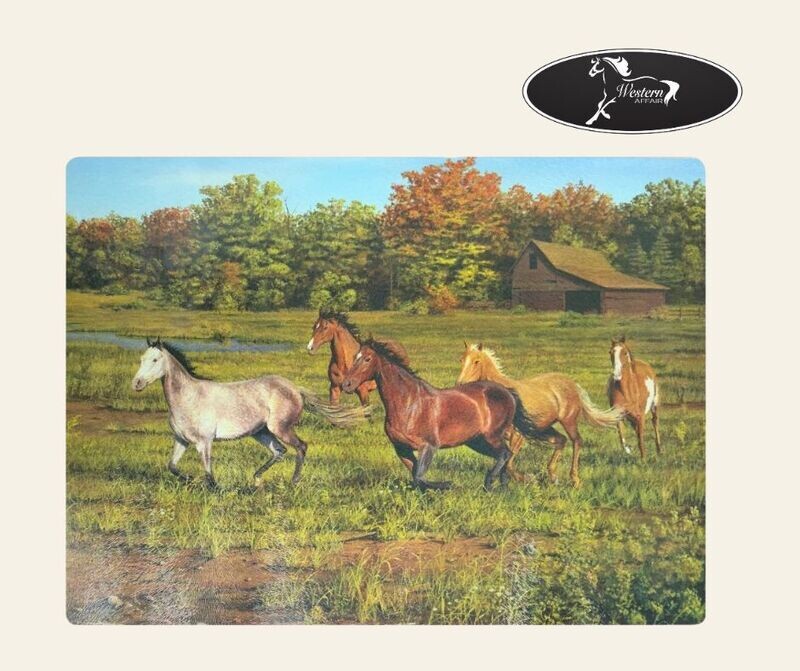 Tempered Glass Cutting Board - Running Free