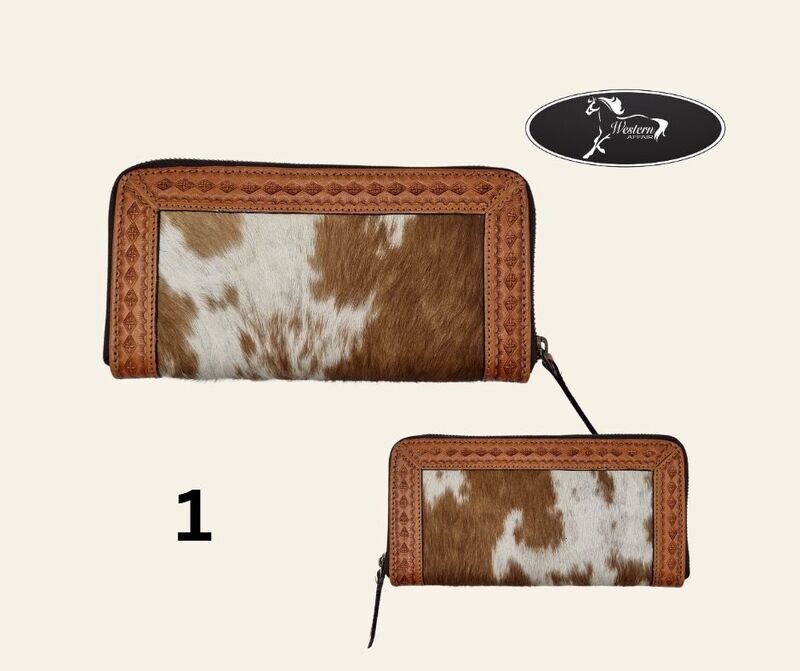 Genuine Cowhide &amp; Leather Ladies Wallet