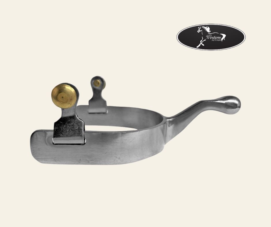 ​Stainless Steel Humane Spurs with Brass Buttons