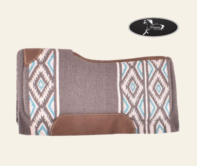 Memory Felt Bottom Pad with Grey &amp; Turquoise Diamond Design