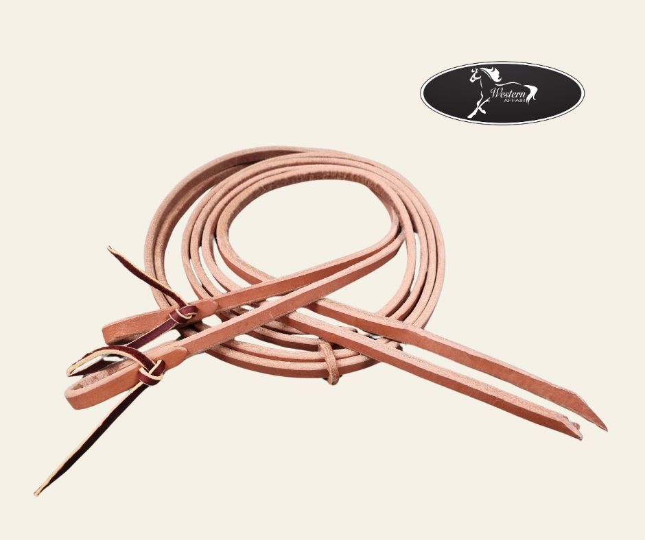 8&#39; Blonde Leather Split Reins - Amish Range