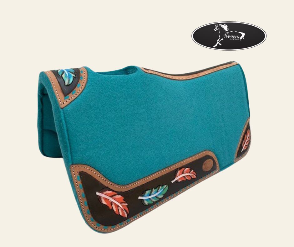 1&quot; Thick Felt Pad with Vented Wither &amp; Feather Design