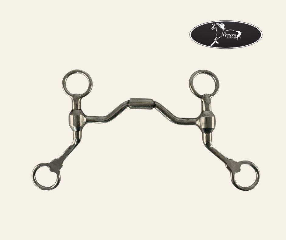 Sweet Iron Cheek Bit with Stainless Steel Roller Mouth