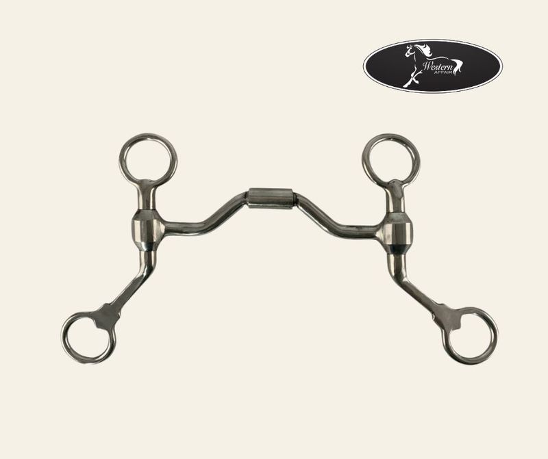 Sweet Iron Cheek Bit with Stainless Steel Roller Mouth
