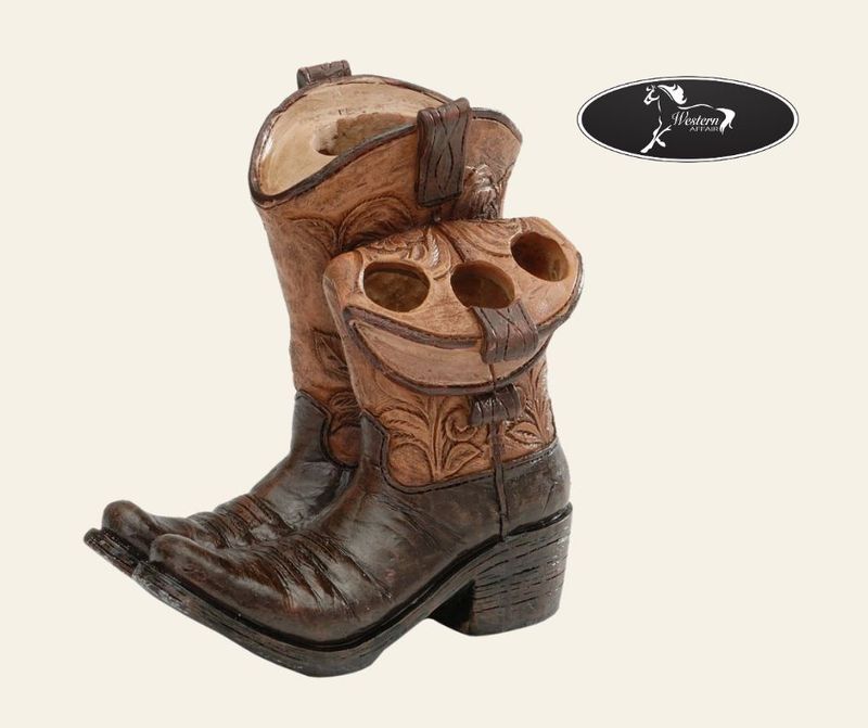 Cowboy Boots Toothbrush and Toothpaste Holder