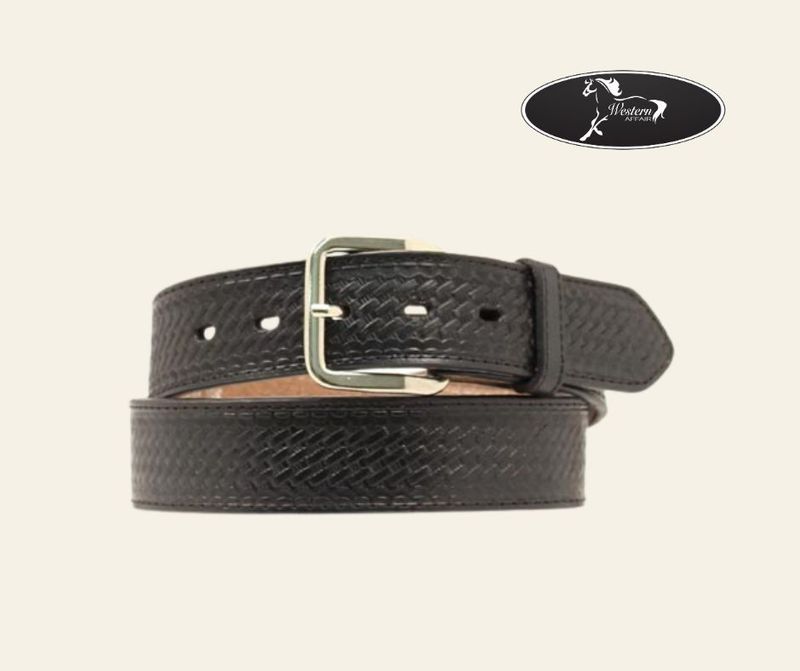 Nocona Men&#39;s Black Western Belt