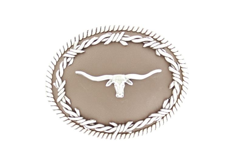 Nocona Men&#39;s Oval Longhorn Buckle
