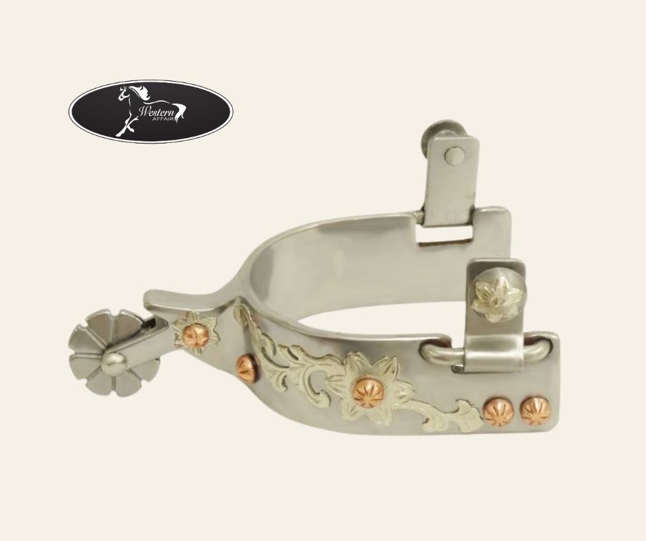 Ladies Stainless Steel Spur with Copper Studs