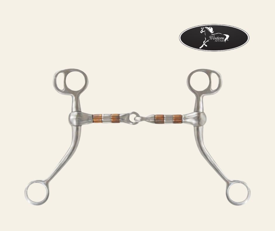 Stainless Steel Tom Thumb Bit with Copper Rollers