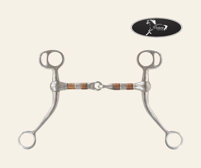Stainless Steel Tom Thumb Bit with Copper Rollers