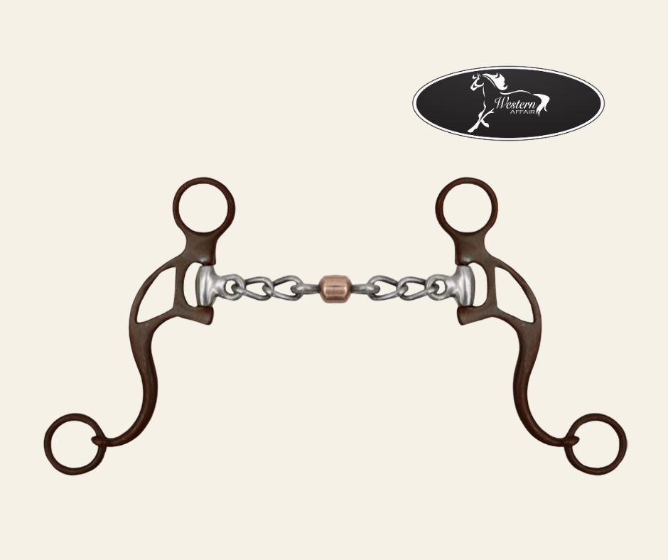 ​Brown Steel Chain Mouth Bit with Copper Roller