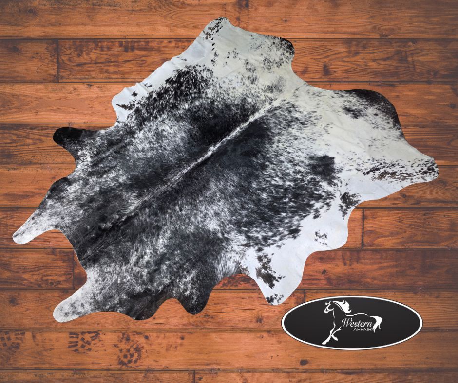 Black &amp; White Salt &amp; Pepper Cowhide